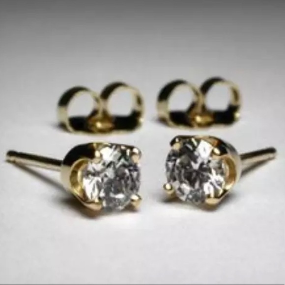 24HRSALE 2 LEFT💎1 CT Natural Diamond 14K Studs - Picture 5 of 6